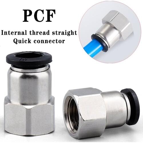 PCF black pneumatic quick connector air hose connector 1/8" 3/8" 1/2" 1/4" BSP female thread air compressor fittings 4 6 8 10 12