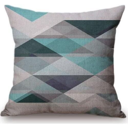 Colorful Triangles Pattern Linen Nordic Geometry Bohemia Square Decorative Throw Pillow Case Cushion Cover Sofa Home Decor