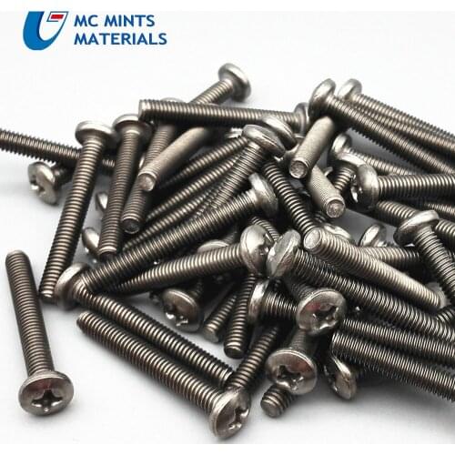 M2 M2.5 x4 5 6 8 10 12 15 20mm Ti Bolt Titanium Bolt Truss Cross Head Not Polished Grade 2 Titanium Screw Ti Fastener