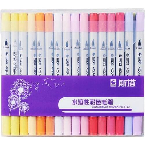80 Colors Double Head Watercolor Marker Soft Brush Watercolor Pen Student Professional Art Painting With Water-soluble Color Pen