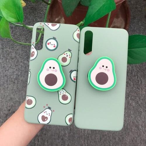 3D Cute Cartoon Fruit Avocado Soft Silicone Phone Case For iphone 11 Pro XS Max X XR 6S 7 8 Plus Holder Cover For Huawei Nova 7