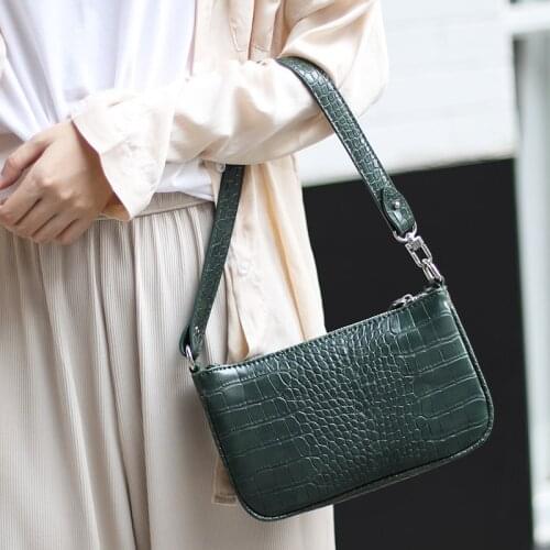 Newhotstacy Bag 03252021 Ladies simple alligator single shoulder bag old fashion handbag messenger bag