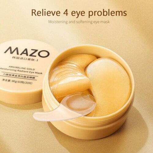 60pcs Hyaluronic Acid Repair Eye Patches Remove Dark Circles Moisturizing Eye Mask Crystal Collagen Gel Mask Eye Skin Care