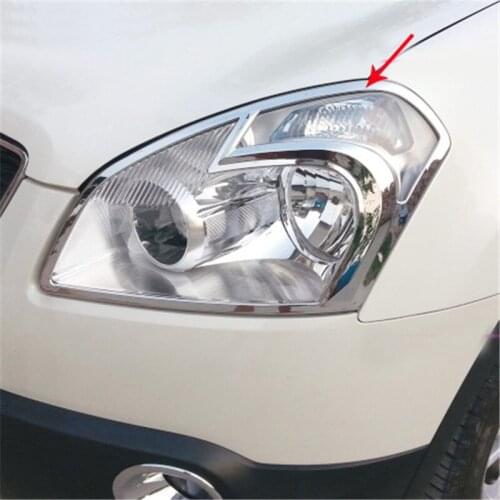 ABS Front Chrome Headlamp Lid Lid Of L Rear Headlight For Nissan QASHQAI 2008-2015 Car styling