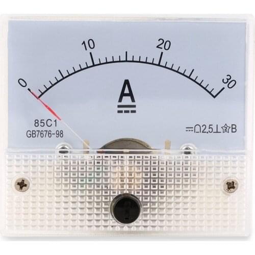 Professional DC30A Analog Ammeter Panel Portable 0-30A Current Meter Durable Analog Amperemeter Panel Meter Gauge