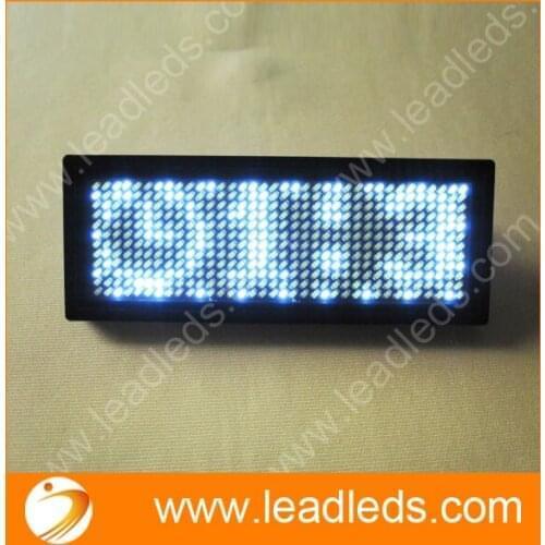 White color multi language 11*33pixels programmable Led Name Badge Scrolling Tag