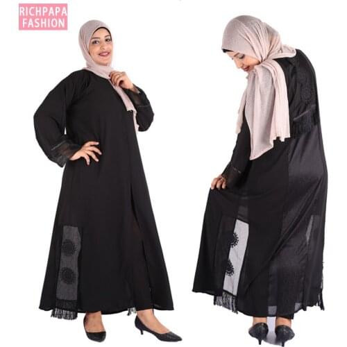 Ramadan Eid Mubarak Black Abaya Turkey Hijab Muslim Dress Islamic Clothing Abayas For Women Islam Caftan Marocain Kaftan Dubai