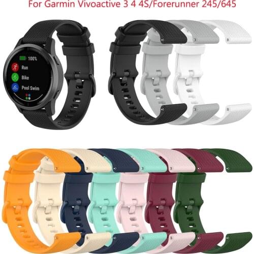 Garmin Vivoactive 3 4 4S Strap Silicone Watch Band For Garmin Accessoires Forerunner 245/645 Vivomove HR Venu Bracelet Wristband