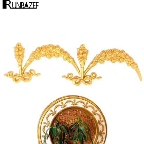 RUNBAZEF Materials Hollowed-out Ceiling Background Wall Decorative Non-wood Carving Plastic Flowers Vintage Home Decor Figurine