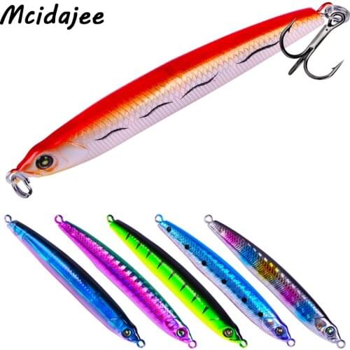 1PCS VIB Pencil Fishing Lures Fishing Tackle 7.65cm-3.01" With 8# BKB Hook VIB 8.11g-0.29oz Artificial Carp Bait Walleye Wobbler