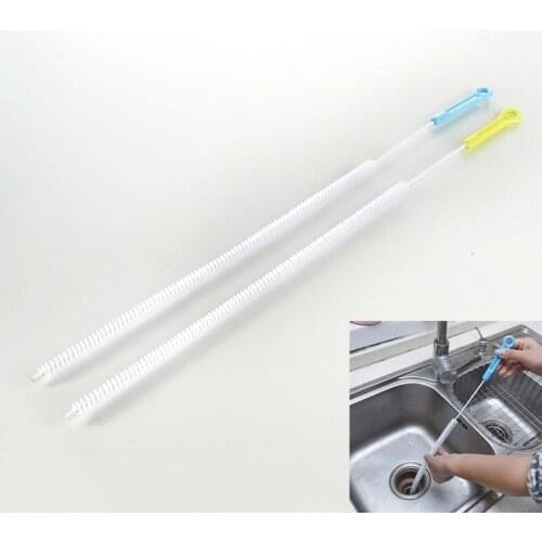 71 cm Sewer Dredging Tool Bendable Wire Brush Sink Cleaner Bathroom Professional Hair Eliminate Cleaning Tools Kitchen Accessory