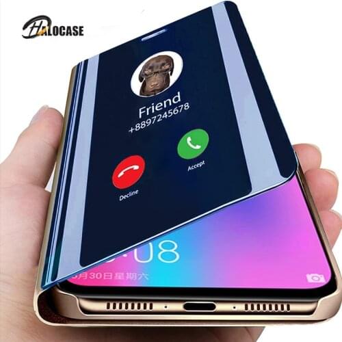 Smart Mirror Flip Case For Samsung Galaxy A51 A21s A71 A12 A32 A42 A52 A72 A20s A50 A31 A70 A02s S8 S9 S10 S20 S21 Plus