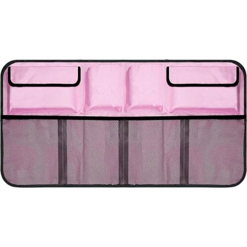 Universal Car Pink Storage Bag Nylon Elastic Mesh Trunk Cargo Net Storage Organizer Pocket For Car