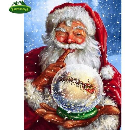 Yumeart Diamond Painting by Number XMAS Present DIY Dimond Art Picture Mosaic Santa Claus Christmas Gifts Decorations for Home