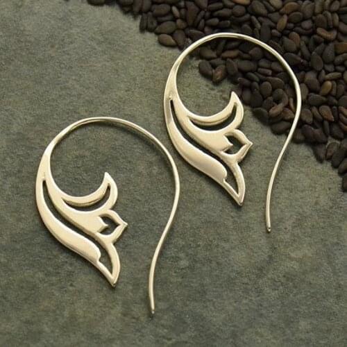 Women Vintage Leaves Spiral Earring Fashion Simple Unique Charm Retro Style Earrings Jewelry Gifts
