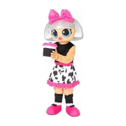 Hot sale Adult lovely Pink Dress Girl mascot fancy dress costumes cartoon party costumes adult size