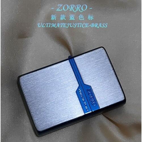 Zorro Classic Brass Kerosene Lighter Copper Shell Gasoline Narrow Machine Cigarettes Accessories Smoking Gift Dropshipping