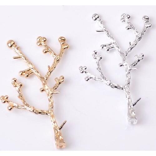 10 Pcs 33*49mm Tree Branch Brooch Parts DIY Handmade Jewelry Making Accessories