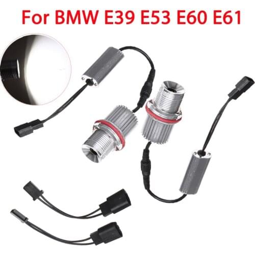 2pcs 45w White Angle Eyes LED Marker HALO Ring Light Bulb For BMW E39 E53 E60 E61 Super Bright LED Energy Save