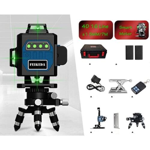 2021 New Professional Quality Smart leveling 16 Line 4D Laser Level 50HW Green Beam 360 Vertical And Horizontal Smart Control