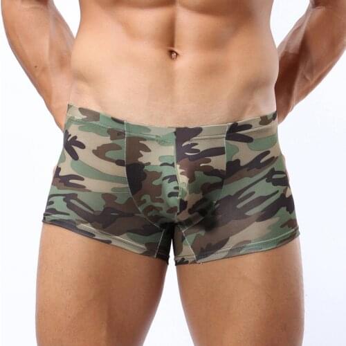 2018 Brand Howe Ray Soldier man Sexy boxers army green camouflage underpants are big hit man U convex underwear men boxer shorts