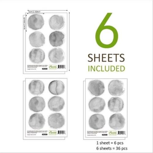 36pcs/set Watercolor Dots Wall Sticker Grey for Kids Room Bedroom Creative Decals DIY Vinyl Nursery Office Beautiful Home Decor