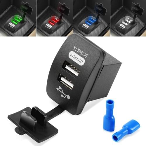 5V 3.1A Car Dual USB Socket Car Charger for Lada Granta Kalina 2 1 Priora Vaz Niva Largus 2110 2114 4x4 Xray