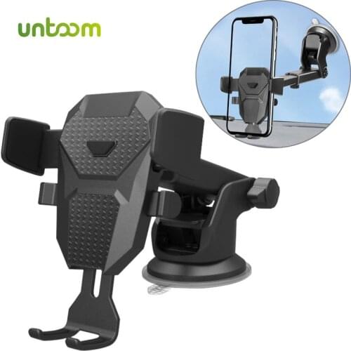 Untoom 360 Degree Sucker Car Phone Holder Mobile Phone Stand Mount in Car GPS Telefon Support for iPhone 12 11 Pro Samsung Redmi