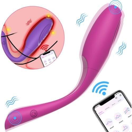 App Control Vibrating Egg Bluetooth Wireless Remote Control G-spot Massage Vagina Balls Dildo Vibrator Sex Toys Women Love Eggs