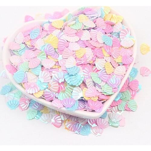 Sea shell Sequins 7mm PVC Loose Sequin Glitter Paillettes for Nail Art Manicure Sewing Wedding Decor Confetti Lentejuelas 10g