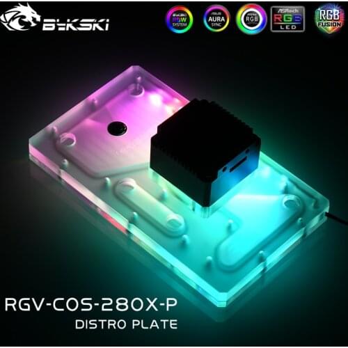 Bykski RGV-COS-280X-P Water Cooling Kit,Distro Plate,Waterway Board For Corsair 280Xd Chassis Support 12V 4PIN RGB /5V 3PIN D-RG