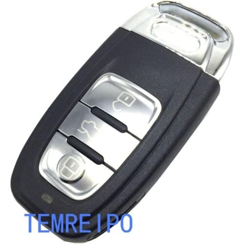 3 4 Button Black Replacement Smart Remote Key Shell Car Key Case Fob For Audi A4L Q5 With Uncut Blade Excellent Quality