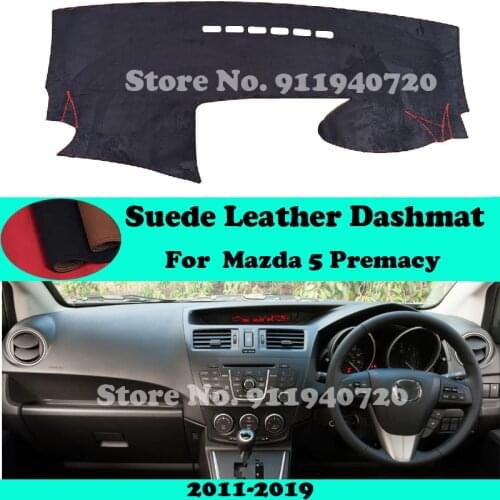 For Mazda 5 Mazda5 Premacy MK3 2011 2012-2019 Suede Leather Dashmat Dashboard Cover Pad Dash Mat Carpet Car-Styling Accessories