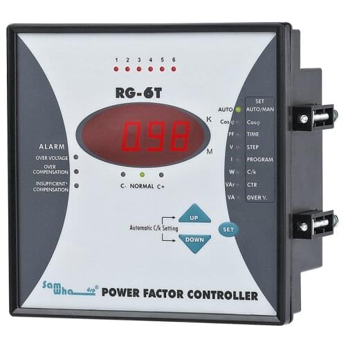 Samwha-Dsp RG-6T Power Factor Controller, 6 Steps, 220VAC 50/60Hz