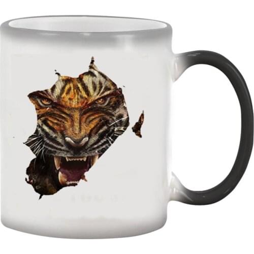 Tiger Mug Magic Coffee Mug Husband Birthday Mug 11oz Color Changing Ceramic Mugs Birthday Gift Mugs for Your Boy Friends