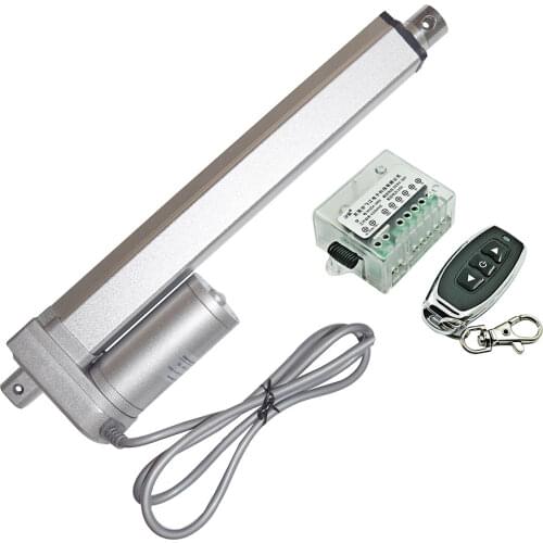 200mm Linear Actuator 12V 24V Max 2000N IP65 With Bracket Remote Control Power Supply Electric Lifting Motor