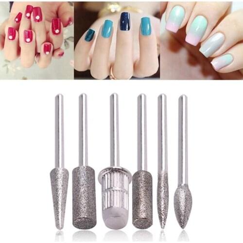 12pcs/box Nail Art Drill Kit Bits Files Stainless Steel Grinding Head Emery Sanding Band Electric Drill/Filling/Polish Machine