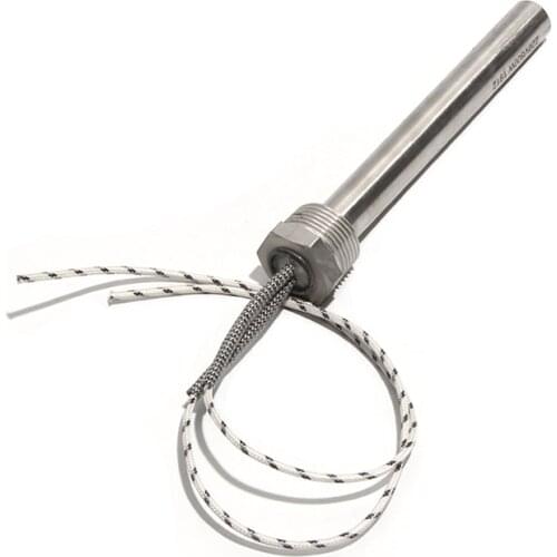 16*150mm Size G3/4 Thread Single-ended Heating Tube 48V 200W 201 Stainless Steel Cartridge Heater Element with Nut