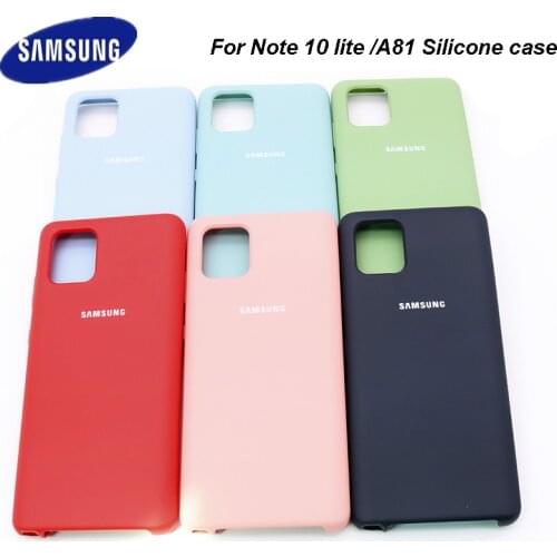 Original Samsung Note10 lite Liquid Silicone Soft Protection Back Case Soft TPU Cover For Galaxy Note 10 lite A81 M60S