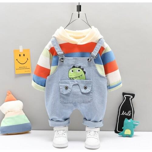 0-4 Years Spring Boy Clothing Set 2021 New Casual Fashion Cartoon Active T-shirt+ Pant Kid Children Baby Toddler Boy Clothing