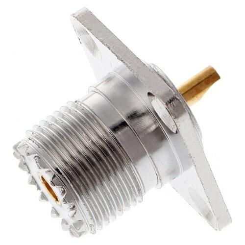 UHF Female SO239 Panel Chassis Mount Flange Deck Mount Solder Cup RF Connector