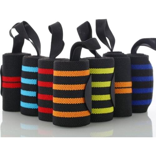 1 Pair Professional Nylon Wrist Band Gym Fitness Wraps Support For Weight Lifting Strength Training Braces