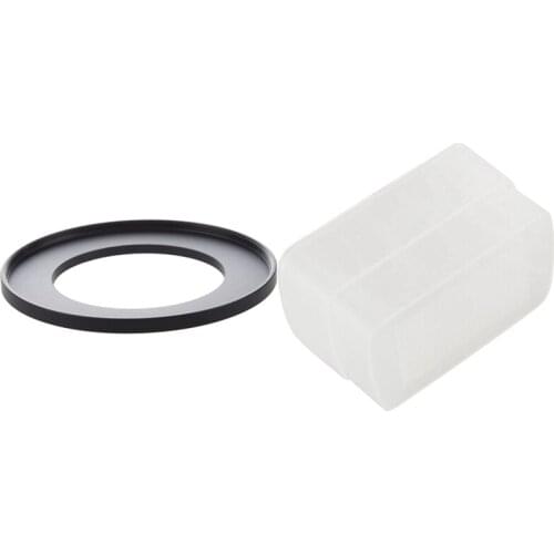 1 Pcs 49mm To 72mm Camera Filter Lens 49mm-72mm Step Up Ring Adapter & 1 Pcs Flash Diffuser Dome