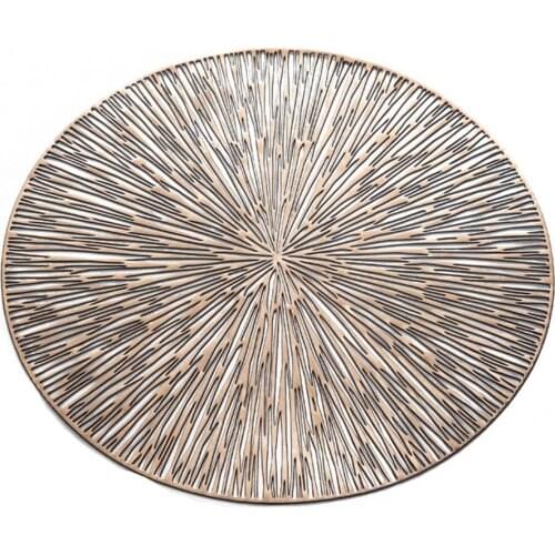 PVC Hollow Round Placemat Heat Insulation Table Mat Non-slid Plate Cup Pot Pad