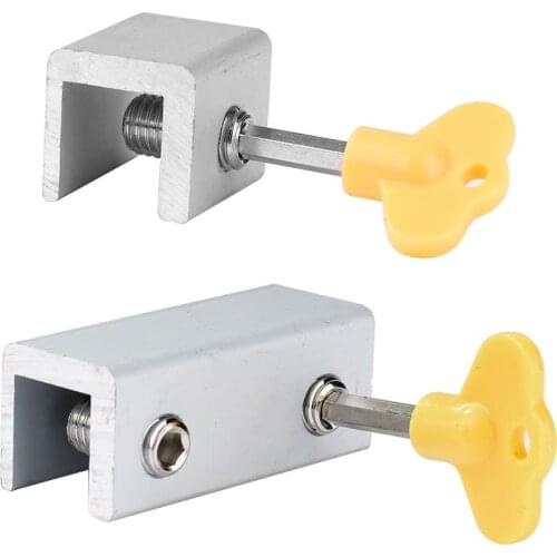 Adjustable Sliding Window Locks Stop Door Frame Security Lock with Keys Home Office Safety window Lock Anti-theft Door Stopper