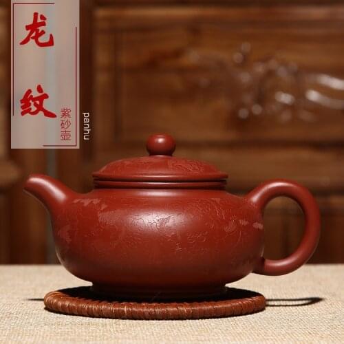 Hand carved dragon recommended wholesale rain medium sand teapot authentic tea wholesale manufacturer to customize LOGO