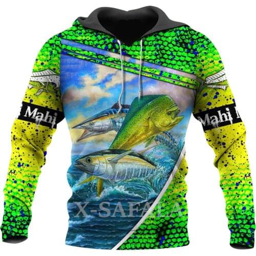 Fishing Love Mahi Mahi Fish 3D Full Print Size Hoodie Man Women Harajuku Outwear Zipper Pullover Sweatshirt Unisex-4