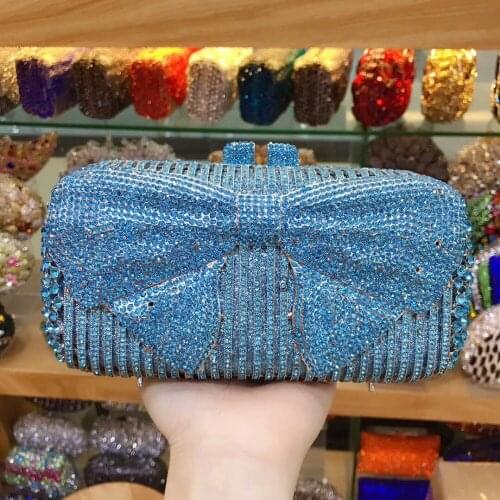 XIYUAN red/silver/sky blue/gold/black/grey/purple crystal diamond day clutches prom clutch wallets purses handbag messenger bag