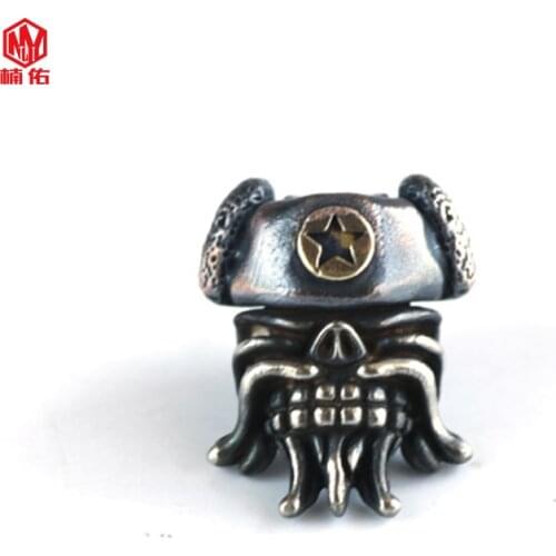 1PCS Outdoor DIY Retro Tools EDC Paracord Knife Beads Creative Car Keychain Pendant Personality Bracelet Accessories