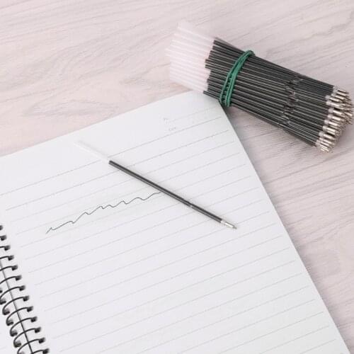 100Pcs 0.7mm Ballpoint Pen Refill Black Blue Red Stationery School Office Supply